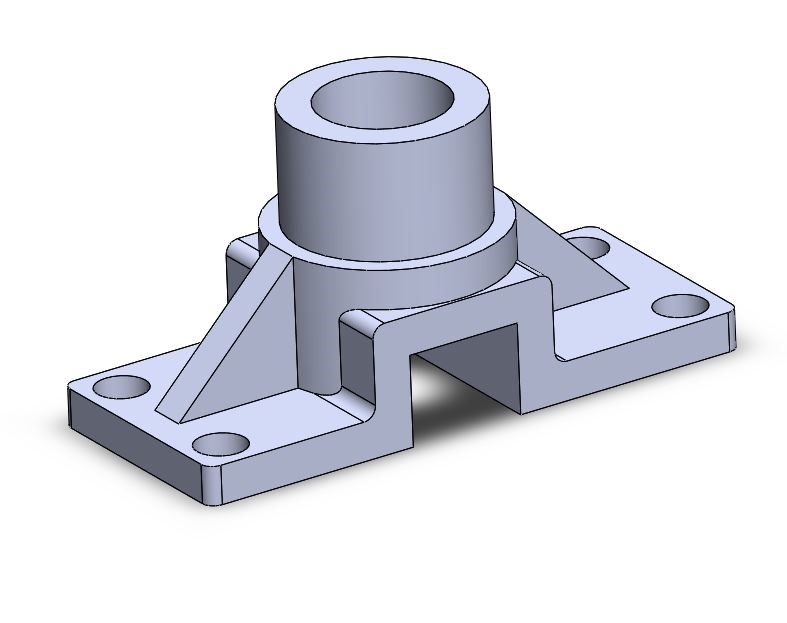 قطعه طراحی‌شده در نرم‌افزار SOLIDWORKS